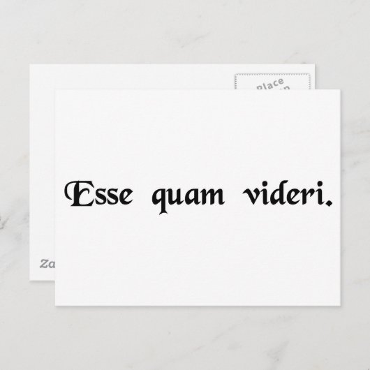 Om te zijn, in plaats van te lijken. briefkaart (Voorkant / Achterkant)