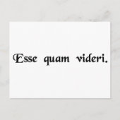 Om te zijn, in plaats van te lijken. briefkaart (Voorkant)