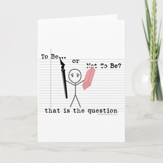 Om te zijn of niet Te zijn Kaart (Voorkant)