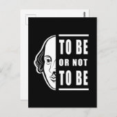 Om te zijn of niet te zijn Shakespeare citaat Thes Briefkaart (Voorkant / Achterkant)