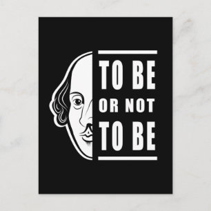 Om te zijn of niet te zijn Shakespeare citaat Thes Briefkaart