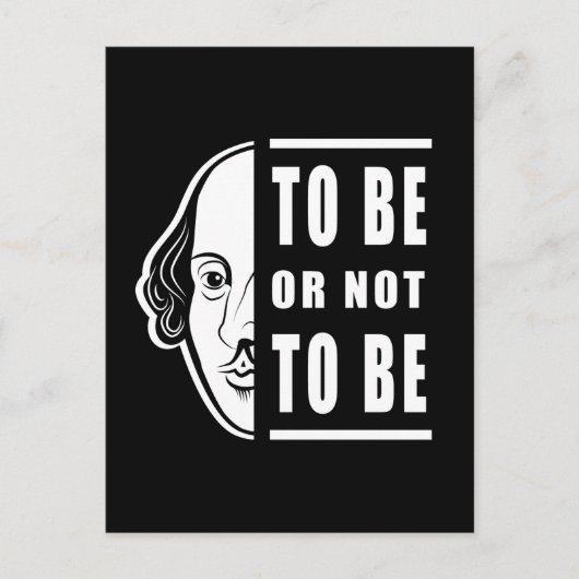 Om te zijn of niet te zijn Shakespeare citaat Thes Briefkaart (Voorkant)
