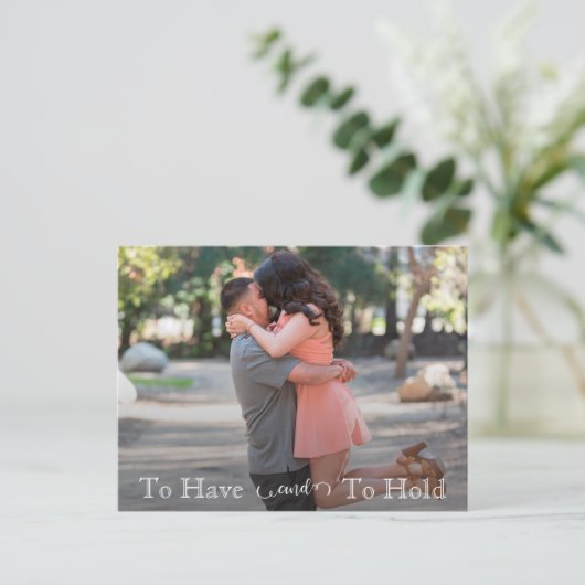 Om tekst Eenvoudige Weddenschap te hebben en te ho Aankondigingskaart (Staand voorkant)