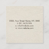 Om Tree Colorful stip-bladeren Vierkante Visitekaartje (Achterkant)