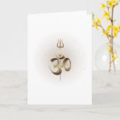 OM-Trishul - Kaart, begroeting / Nota Kaart (Gele Bloem)
