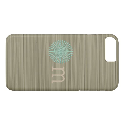 Om turquoise olijfgroene zen strepen Case-Mate iPhone case (Achterkant (Horizontaal))