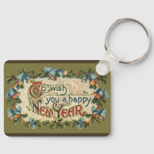 Om u een gelukkig nieuwjaar te wensen, Victoriaan Sleutelhanger