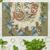 Om u een gelukkig nieuwjaar te wensen,  Victoriaan Theedoek (Gevouwen)