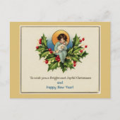 Om u een heldere en vrolijke kerstgeel te wensen feestdagenkaart (Voorkant)