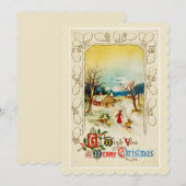 Om u een prettige kerstuitnodiging te wensen kaart (Voorkant / Achterkant)