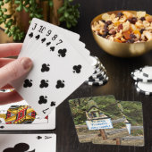 Om u te blijven, blijf nuttig, grappig teken pokerkaarten (Insitu)
