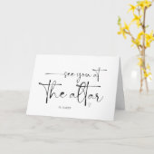 Om uit Bride te komen, zie je bij de Altar Mr & Mr Kaart (Gele Bloem)