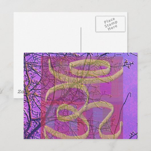 OM Universal Healing Sign - Silk Screen V5 Briefkaart (Voorkant / Achterkant)