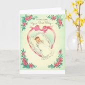  - om uw eerste Baby te verwelkomen, Kaart (Gele Bloem)