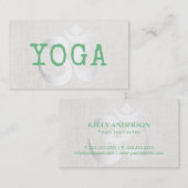 Om van de Instructeur van de yoga het Zilveren Visitekaartje (Voorkant / Achterkant)