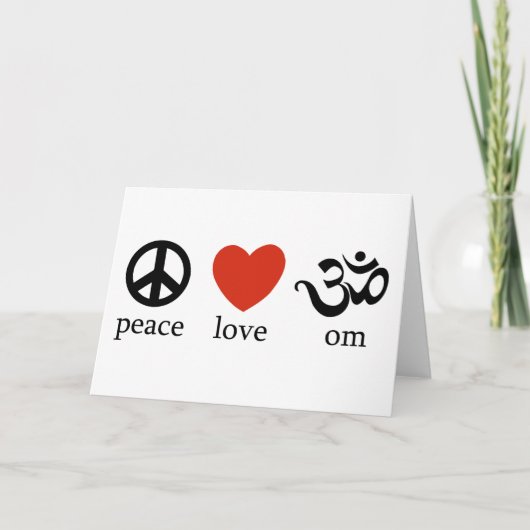 Om van de Liefde van de vrede Gift Kaart (Voorkant)