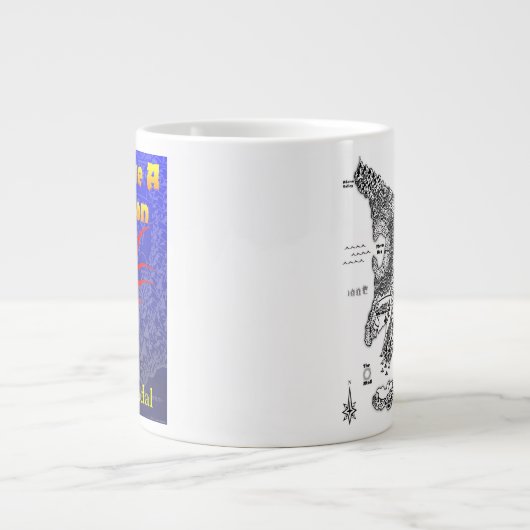 Om van een Draak met kaart te houden Grote Koffiekop (Voorkant)