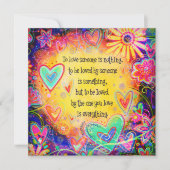 Om van iemand te houden citeren  bloemige Valentij (Voorkant)