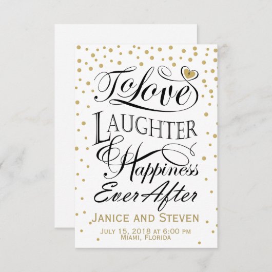 Om van lachen en geluk te houden, ooit na design (Voorkant / Achterkant)