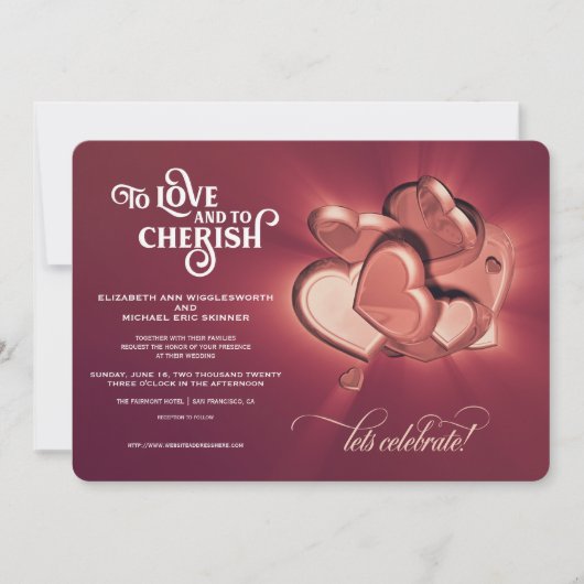 Om van Roos te houden en te koesteren Gold Hearts Aankondiging (Voorkant)