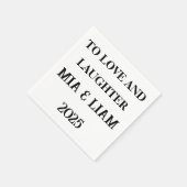 Om van te houden en te lachen aangepaste servetten (Hoek)