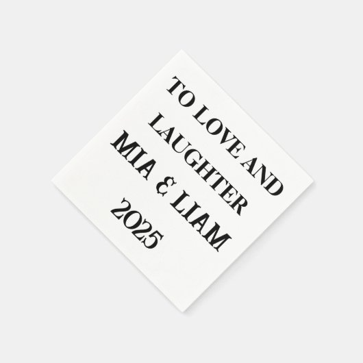 Om van te houden en te lachen aangepaste servetten (Hoek)