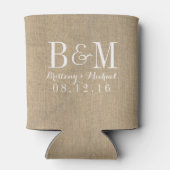 Om vast te houden om bier koud jute bruiloft te ho blikjeskoeler (Achterkant)