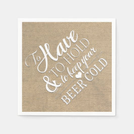 Om vast te houden om bier koud jute bruiloft te ho servetten
