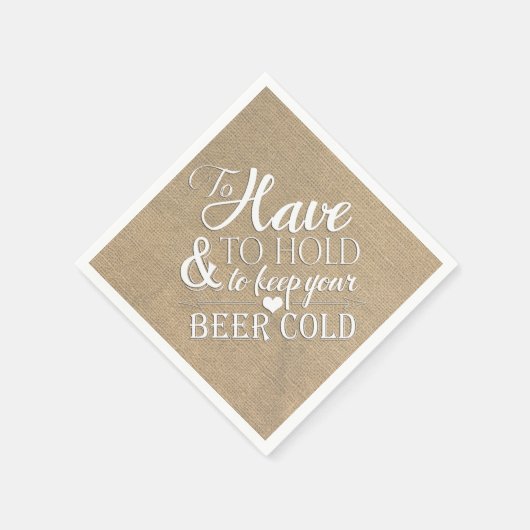Om vast te houden om bier koud jute bruiloft te ho servetten (Hoek)