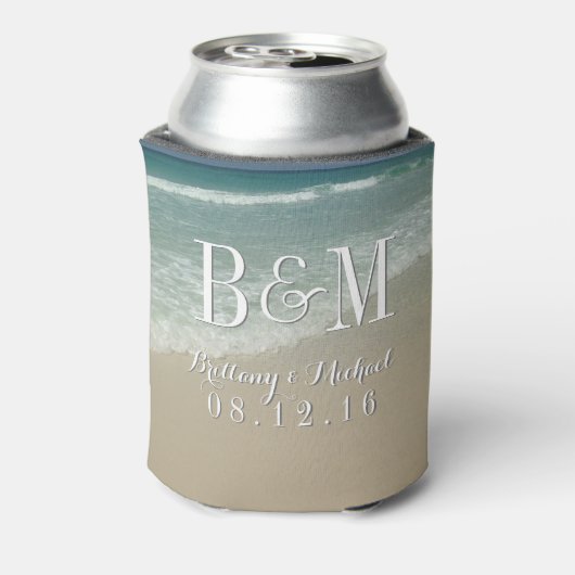 Om vast te houden om de Drink koud strand bruiloft Blikjeskoeler (Blikje Achterkant)