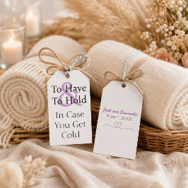 Om vast te houden voor het geval het koud is Trouw Cadeaulabel