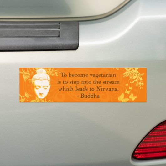 Om vegetariër te worden... bumpersticker (Op auto)