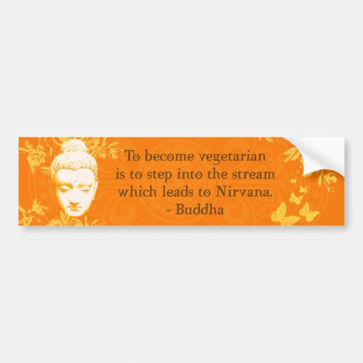 Om vegetariër te worden... bumpersticker (Voorkant)