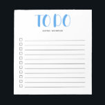 Om Vet Script Blue Notitieblok aan te bieden<br><div class="desc">Eenvoudig om Lijst met jouw naam en gewaagd manuscript te doen.</div>