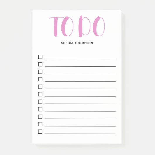 Om Vet script roze notities aan te bieden Post-it® Notes (Voorkant)