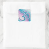 Om vierkante Sticker (Tas)