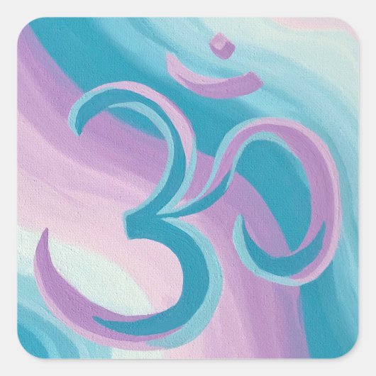 Om vierkante Sticker (Voorkant)