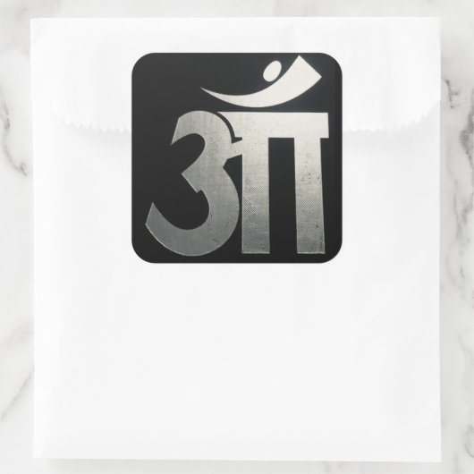 OM VIERKANTE STICKER (Tas)