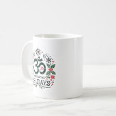 Om voor de Feestdagen - Om Symbol Floral Koffiemok (Voorkant links)