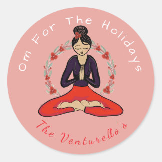 Om Voor De Feestdagen Yoga Sticker