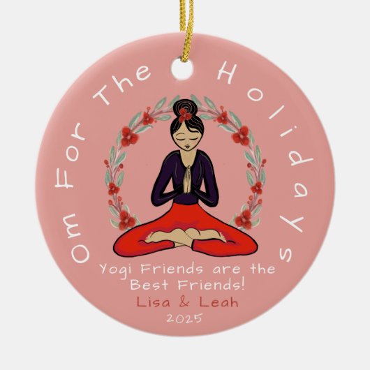 'Om Voor De Feestdagen' Yogi Beste Vriend Ornament (Voorkant)