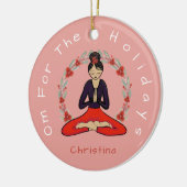 'Om voor de feestdagen' Yogi-vriendenornament Keramisch Ornament (Links)
