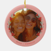 'Om voor de feestdagen' Yogi-vriendenornament Keramisch Ornament (Achterkant)