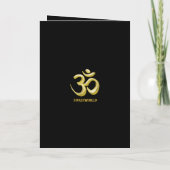 OM | Vrede begint binnenin | Ademhalingsmeditatie Folie Wenskaart (Achterkant)