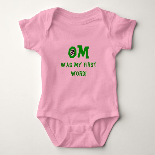 Om was mijn eerste woord - Baby Yoga Clothes Romper (Voorkant)