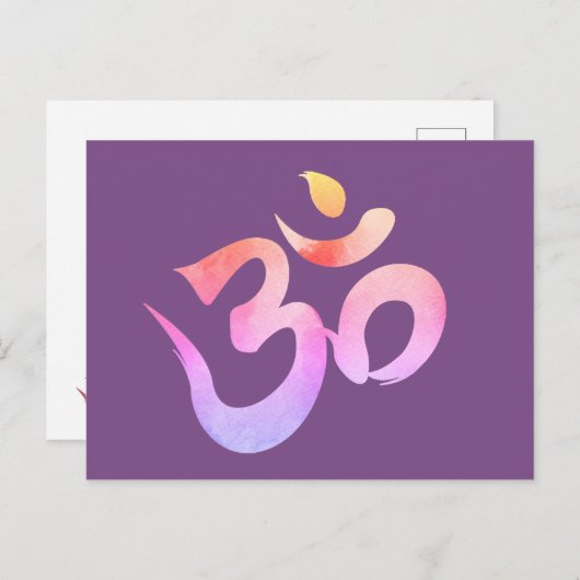 OM, Waterlolor OMansichtkaart Briefkaart (Voorkant / Achterkant)