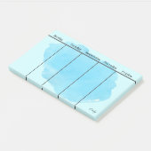 Om Waterverf aanbieden Blauw toevoegen Naam Groot Post-it® Notes (Schuin)