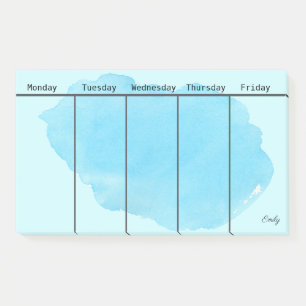 Om Waterverf aanbieden Blauw toevoegen Naam Groot Post-it® Notes