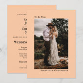 Om Wed minimalistisch verticaal foto-interieur te  Kaart (Voorkant / Achterkant)