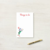 Om Whimsical Owl Mermaid te doen Post-it® Notes (Op bureau)